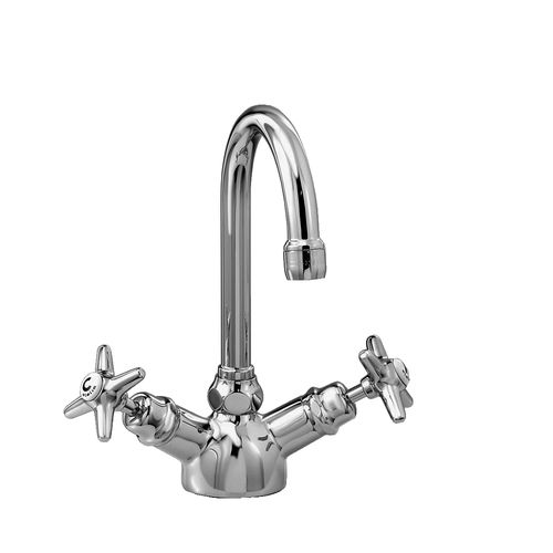 Miscelatore doppio comando per lavabo - 3216 - RUBINETTERIE STELLA - da appoggio / in ottone cromato / da bagno