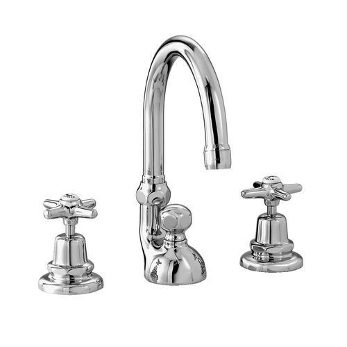Miscelatore doppio comando per lavabo - 3225 - RUBINETTERIE STELLA - da appoggio / da parete / in ottone cromato