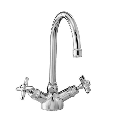 Miscelatore doppio comando da appoggio - 3230 - RUBINETTERIE STELLA - in ottone cromato / da cucina / 1 foro