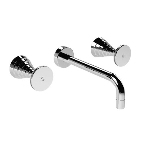 Miscelatore doppio comando per lavabo - 3863 - RUBINETTERIE STELLA - da incasso / in metallo cromato / in bronzo