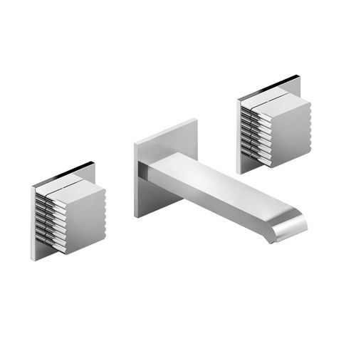 Miscelatore doppio comando per lavabo - 3868 - RUBINETTERIE STELLA - da incasso / in metallo cromato / in bronzo