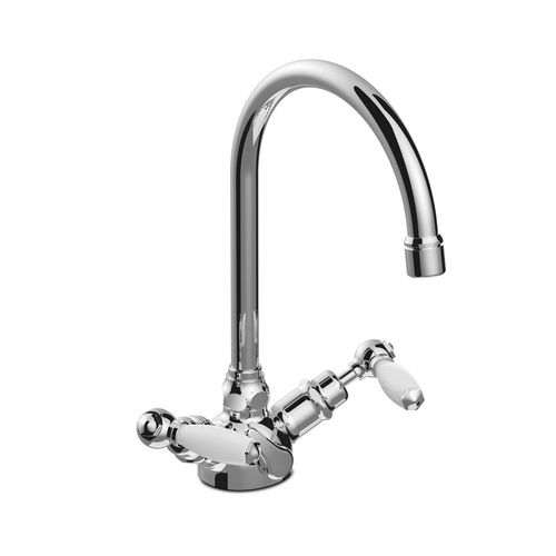 Miscelatore doppio comando per lavabo - 3217P - RUBINETTERIE STELLA - da appoggio / in metallo cromato / da bagno