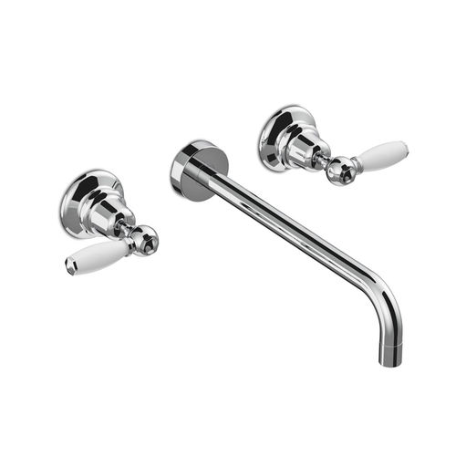 Miscelatore doppio comando per lavabo - 3863AR - RUBINETTERIE STELLA - da parete / in metallo cromato / da bagno
