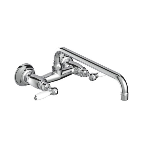 Miscelatore doppio comando da parete - 3245-300 - RUBINETTERIE STELLA - in metallo cromato / da cucina / 2 fori