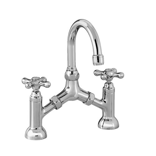 Miscelatore doppio comando per lavabo - 3215 - RUBINETTERIE STELLA - da appoggio / in metallo cromato / in bronzo