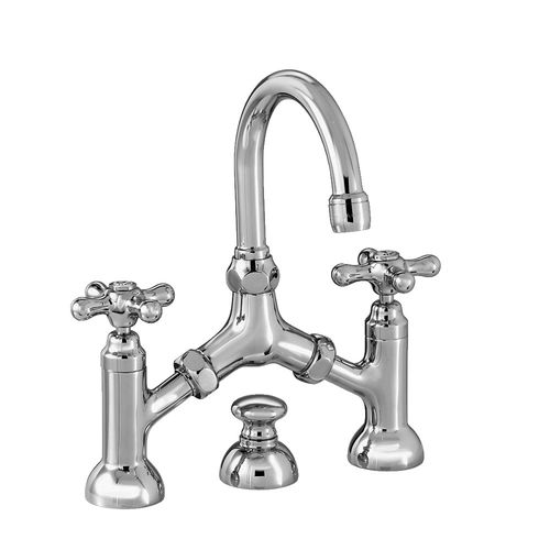 Miscelatore doppio comando per lavabo - 3215-351 - RUBINETTERIE STELLA - da appoggio / in metallo cromato / in bronzo