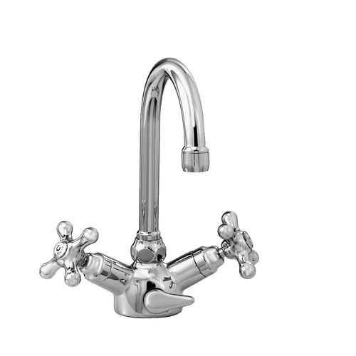 Miscelatore doppio comando per lavabo - 3217 - RUBINETTERIE STELLA - da appoggio / in metallo cromato / in bronzo