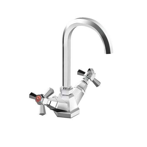 Miscelatore doppio comando per lavabo - 3217P - RUBINETTERIE STELLA - da appoggio / in metallo cromato / in bronzo
