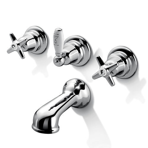 Miscelatore doppio comando per lavabo - 3225 - RUBINETTERIE STELLA - da appoggio / da parete / in ottone cromato