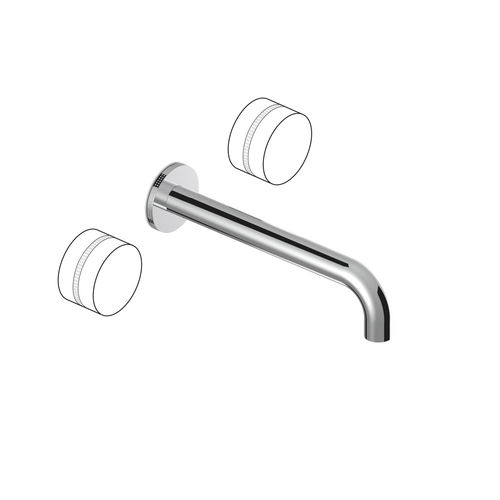 Miscelatore doppio comando per lavabo - 3229PV - RUBINETTERIE STELLA - da parete / da incasso / in metallo