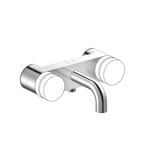 Miscelatore doppio comando per doccia - 3267 - RUBINETTERIE STELLA - per vasca / da parete / in metallo