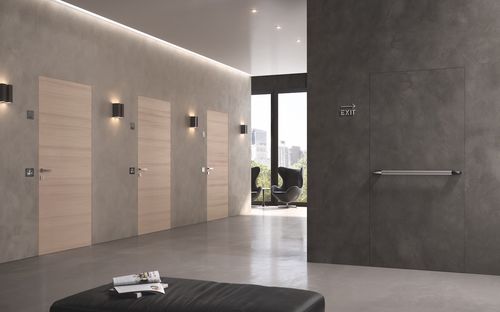 Porta da interno - REI 120 : Filomuro - GAROFOLI - in rovere / battente / senza vetri