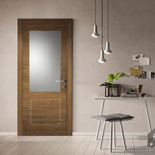 Porta da interno - MIRAWOOD : 1B1V - GAROFOLI - in legno / battente / vetrata