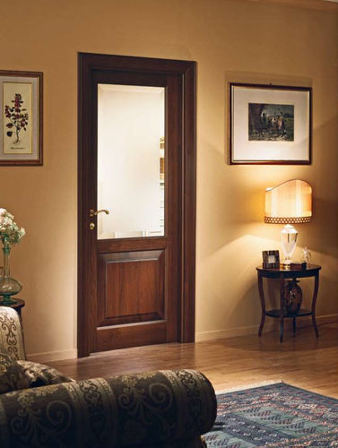 Porta da interno - 110 E LODE : 1B1V  - GAROFOLI - in legno / battente / semivetrata