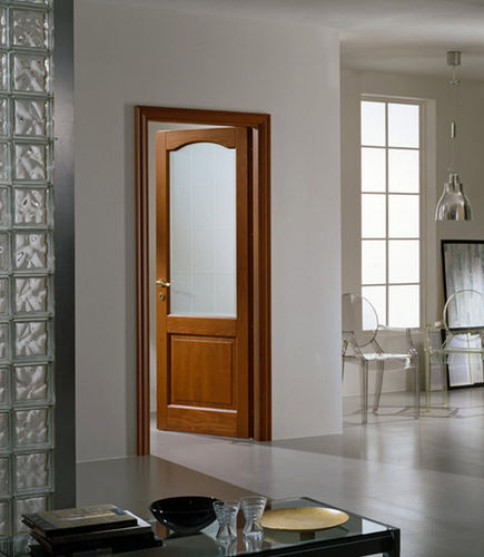 Porta da interno - CLASSICA : 1B1VC - GAROFOLI - in legno / battente / semivetrata