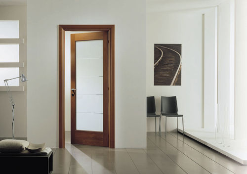 Porta da interno - PANGEA : TIVIA  - GAROFOLI - in legno / battente / vetrata