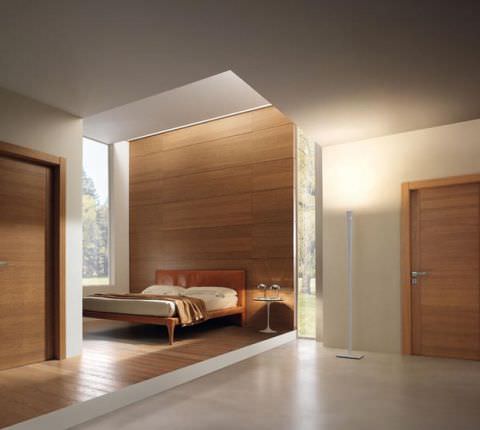 Porta da interno - PANGEA : SCIVIA - GAROFOLI - in legno massiccio / battente / senza vetri