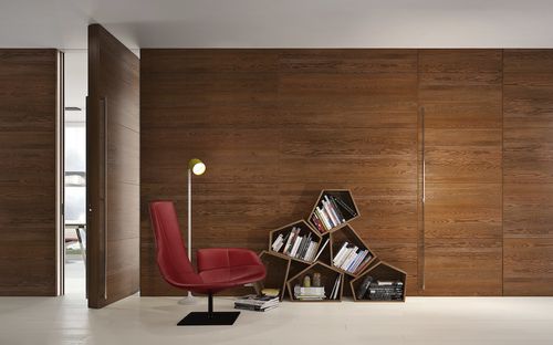 Porta da interno - FILOMURO A BILICO ROVERE TABACCO - GAROFOLI - in legno / a bilico / senza vetri