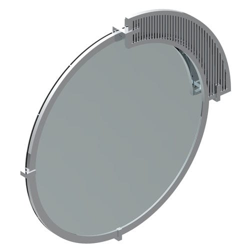 Specchio da bagno a muro - ZOOM.5 - THG Paris - da appoggio / contemporaneo / rotondo