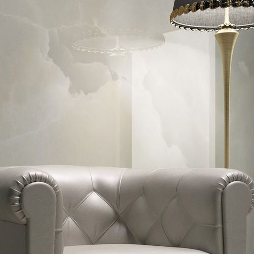 Piastrella in gres porcellanato - PRECIOUS STONES : WHITE ONIX  - Fiandre - levigata / da interno / da parete