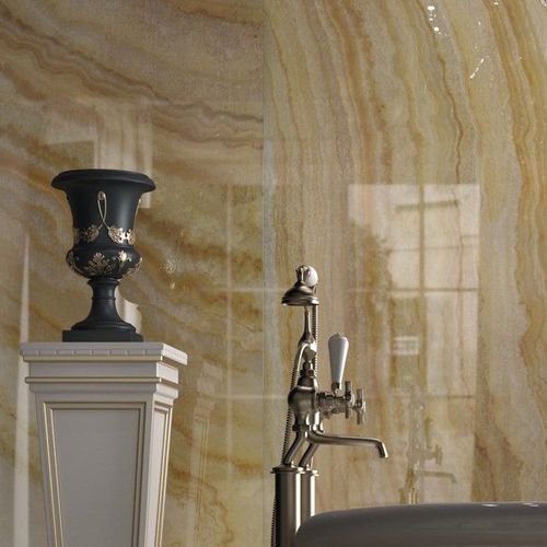 Piastrella in gres porcellanato - PRECIOUS STONES : YELLOW ONIX - Fiandre - da interno / da parete / rettangolare