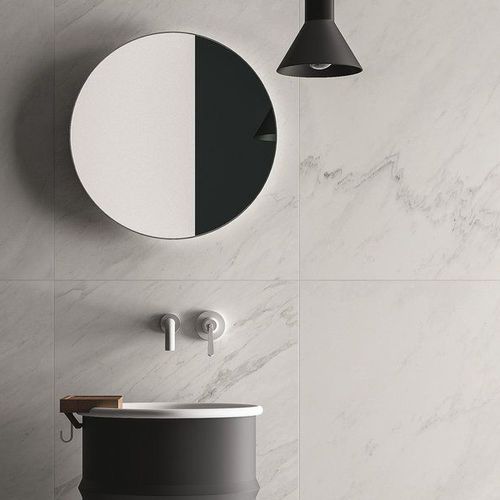 Piastrella in gres porcellanato - MARBLE LAB : PREMIUM WHITE - Fiandre - levigata / da interno / da parete