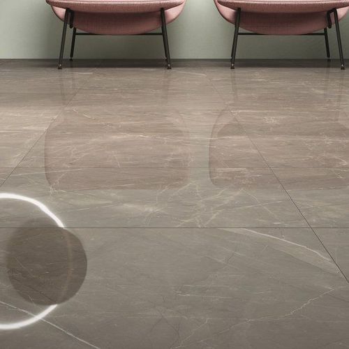 Piastrella in gres porcellanato - MARBLE LAB : GLAM BRONZE - Fiandre - levigata / da interno / per pavimento