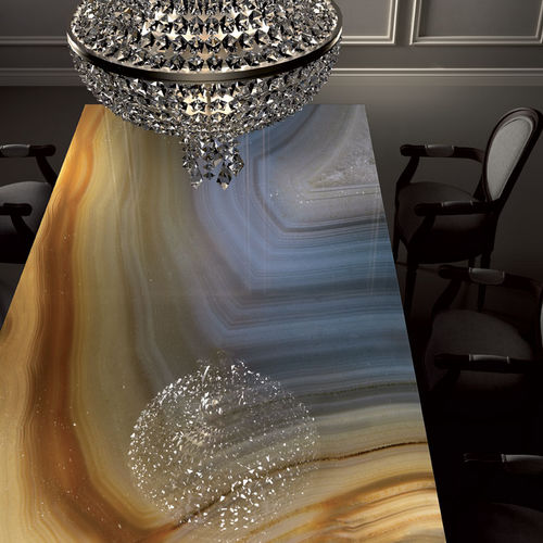 Piano per tavolo in pietra naturale - PRECIOUS STONES : AGATA BLUE - Fiandre