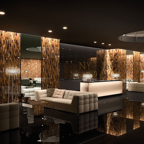 Pannello decorativo da parete - PRECIOUS STONES : TIGER GOLD - Fiandre - per interni / in gres porcellanato / lucido