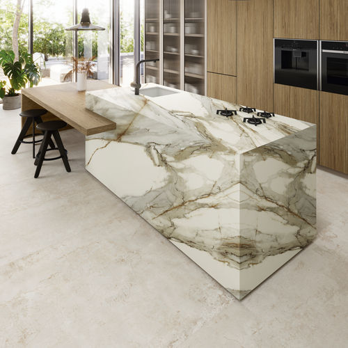 Piano di lavoro in gres porcellanato - COVERLAM TOP MACCHIA VECCHIA - GRESPANIA CERAMICA - da esterno / opaco / lucido
