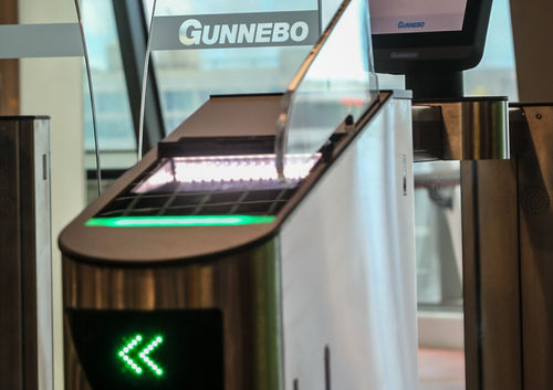 Varco rapido per controllo accesso - AFL ULTRA COMPACT - GUNNEBO ENTRANCE CONTROL - in vetro / di sicurezza / in alluminio