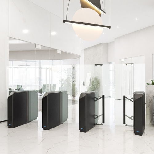 Varco rapido per controllo accesso - SPEEDSTILE FP GLIDE - GUNNEBO ENTRANCE CONTROL - di sicurezza / in vetro / in acciaio inossidabile