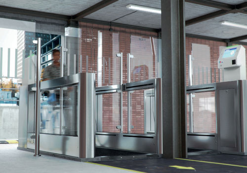 Varco rapido in vetro - SPEEDSTILE FL BIKE - GUNNEBO ENTRANCE CONTROL - di sicurezza / in alluminio
