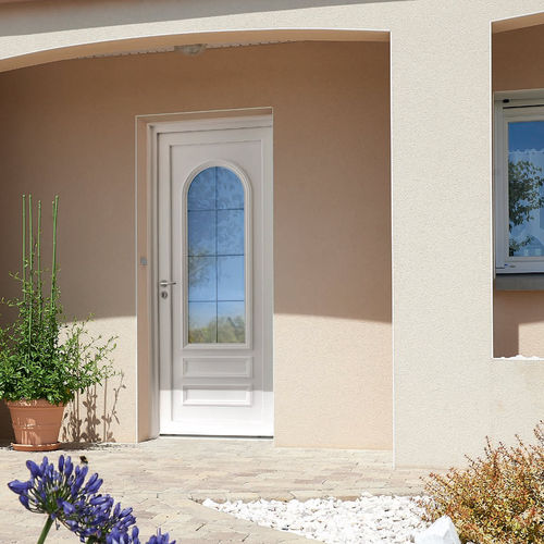 Porta d'ingresso - COSMOS - HUET - in PVC / battente / contemporanea