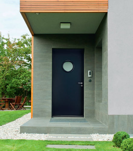 Porta d'ingresso - ÉLISE - HUET - in acciaio / battente / contemporanea