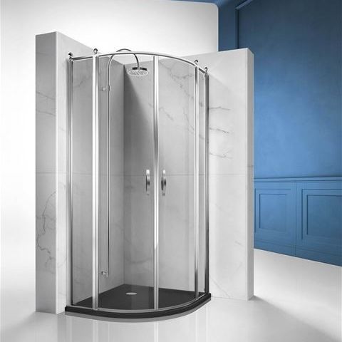 Box doccia in vetro temprato - GOLD : GLX - VISMARAVETRO - con porta pivotante / curvo / vetro trasparente