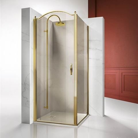 Box doccia in vetro temprato - GOLD : GLN+GLG - VISMARAVETRO - con porta pivotante / d'angolo / contract