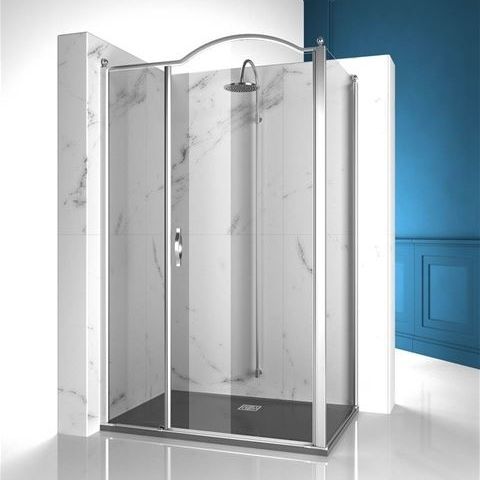 Box doccia in vetro temprato - GOLD : GL2+GLG - VISMARAVETRO - con porta pivotante / d'angolo / contract