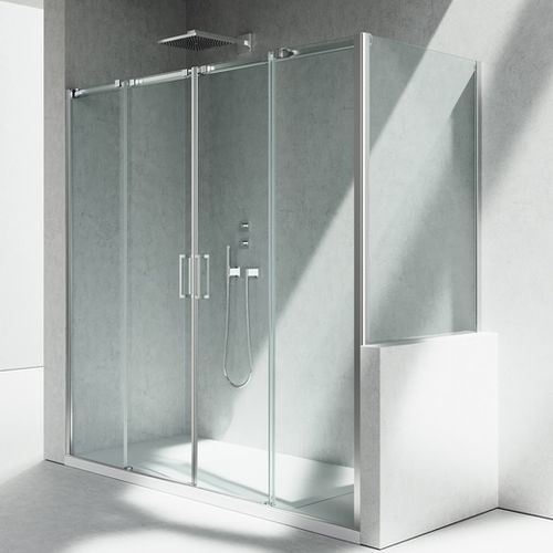 Box doccia in ghisa di alluminio - GLISS : D4+DP - VISMARAVETRO - con porta scorrevole / rettangolare / per uso residenziale
