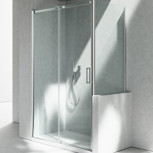 Box doccia in vetro - GLISS : DN+DP - VISMARAVETRO - in ghisa di alluminio / con porta scorrevole / rettangolare