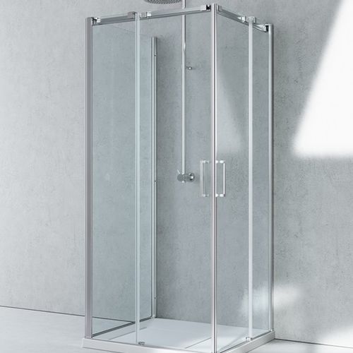 Box doccia in vetro - GLISS : DA+DA+DG  - VISMARAVETRO - con porta scorrevole / fisso / quadrato