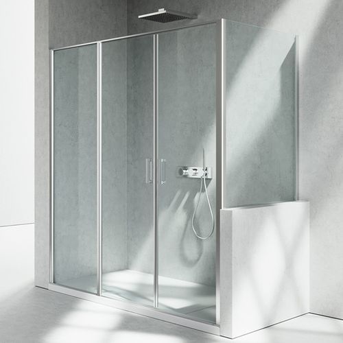 Box doccia in vetro - LINEA : L3+LP - VISMARAVETRO - con porta pivotante / d'angolo / per uso residenziale