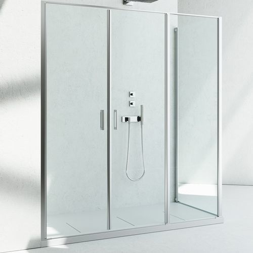 Box doccia in vetro - LINEA : L3+LG - VISMARAVETRO - con porta pivotante / d'angolo / per uso residenziale