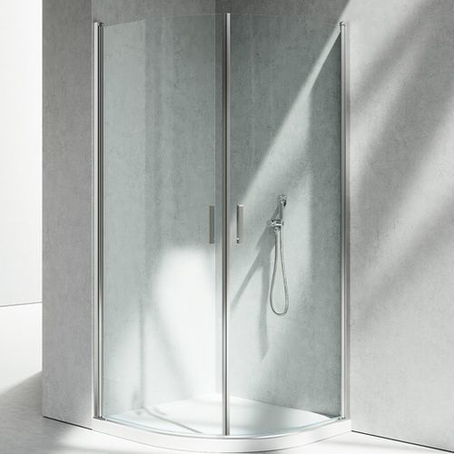 Box doccia in vetro - LINEA : LT 90  - VISMARAVETRO - con porta pivotante / d'angolo / per uso residenziale