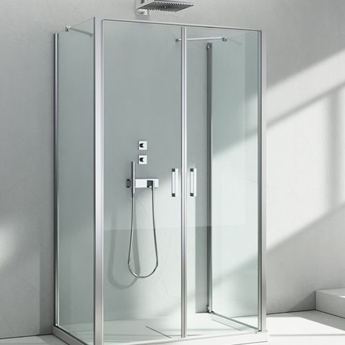 Box doccia in vetro - LINEA : LG+LB+LG - VISMARAVETRO - con porta pivotante / rettangolare / per uso residenziale