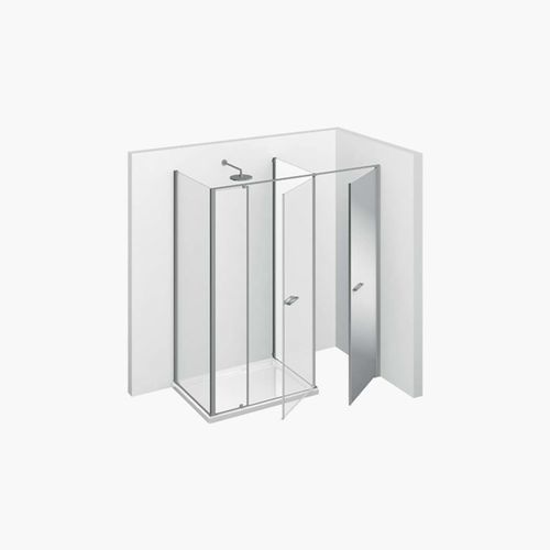 Box doccia multifunzione - TWIN : T44 - VISMARAVETRO - in vetro temprato / in vetro laccato / con sportello battente