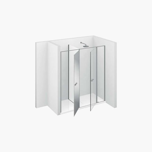 Box doccia multifunzione - TWIN : T21 - VISMARAVETRO - in vetro temprato / in vetro laccato / con sportello battente