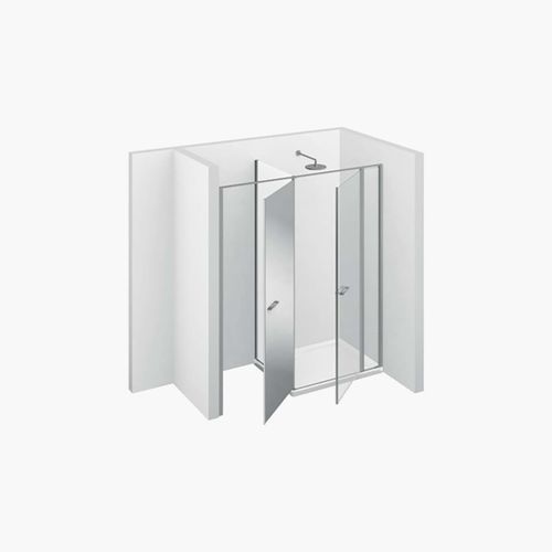 Box doccia multifunzione - TWIN : T41 - VISMARAVETRO - in vetro temprato / in vetro laccato / con sportello battente