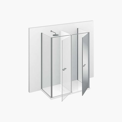 Box doccia multifunzione - TWIN : T15 - VISMARAVETRO - in vetro temprato / in vetro laccato / con sportello battente