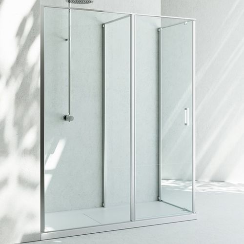 Box doccia in vetro - LINEA : IN 2  - VISMARAVETRO - con porta pivotante / d'angolo / vetro trasparente